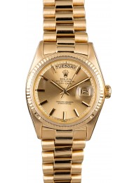 Best Rolex President 1803 Champagne 'Pie Pan' Dial WE03146