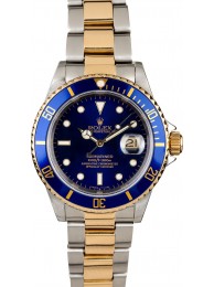 Blue Dial Rolex Submariner 16613 Oyster Bracelet WE03792