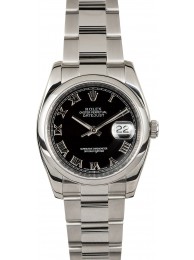 Copy Rolex Datejust 116200 Black Roman WE03288