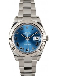 Datejust II Rolex 116334 Blue Roman 100% Authentic WE00380