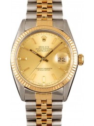 Datejust Rolex Champagne 16013 Two-Tone WE02972