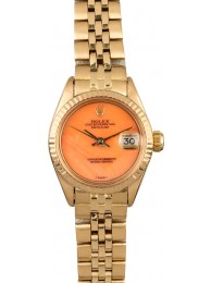 Designer Vintage Ladies Rolex Datejust 6917 Coral Dial WE04613