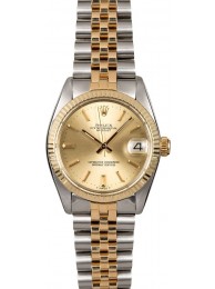 Fake Best Quality Mid-Size Rolex Datejust 6827 Champagne Dial WE02395