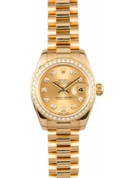 Fake Best Rolex Ladies President 179138 Diamond WE01190