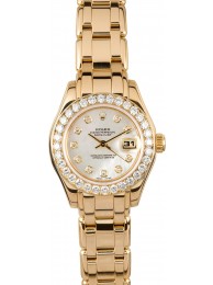 Fake Ladies Rolex Pearlmaster 69298 Diamond WE04322