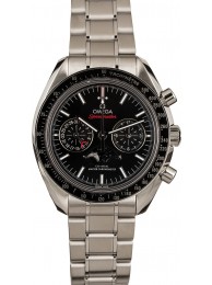 High Quality Omega Speedmaster Moonphase Chronograph Black Dial WE00084