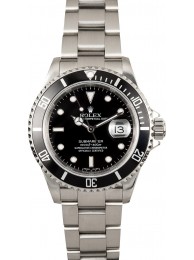 High Quality Rolex Steel Submariner 16610 No Holes Case WE01891