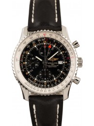 Hot Breitling Navitimer World Chronograph Leather Strap WE01276