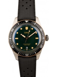 Hot Fake Oris Divers Sixty-Five Green Dial Rubber Strap WE01756