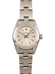 Imitation AAA Rolex Ladies Oyster Perpetual 76080 Silver Index Dial WE04037