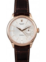 Imitation Best Quality Rolex Cellini 50515 Silver Guilloche Dial WE01341