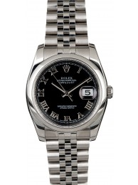 Imitation Cheap Rolex Datejust 116200 Black Roman Steel Jubilee WE03102