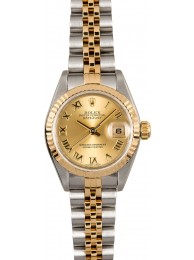 Imitation Ladies Rolex Datejust 79173 Champagne Roman WE02618