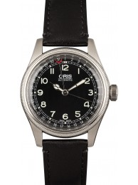 Imitation Oris Big Crown Pointer Date Black Arabic Dial WE04425