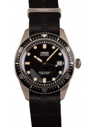 Imitation Oris Divers Sixty-Five 42MM Black Textile Strap WE00942