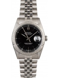 Imitation Rolex Datejust 16220 Black Dial Steel Jubilee WE01965