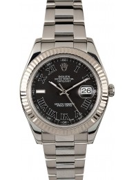 Imitation Rolex Datejust II 116334 Black Roman WE00861