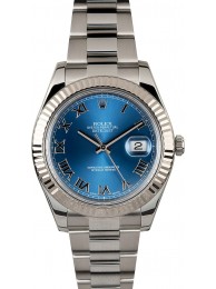 Imitation Rolex Datejust II 116334 Blue Roman Dial WE04243