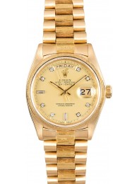 Imitation Rolex Gold Day-Date 18078 Bark Finish WE01117