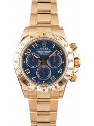 Imitation Rolex Gold Daytona 116528 Blue Arabic Dial WE01702