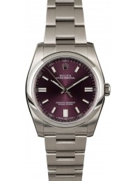 Imitation Rolex Oyster Perpetual 116000 Red Grape Dial WE00537