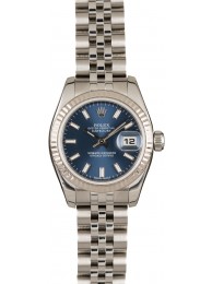 Knockoff High Quality Rolex Ladies Datejust 179174 Blue Dial WE03560