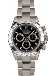 Knockoff Rolex Steel Daytona 116520 Black Dial TT WE04607