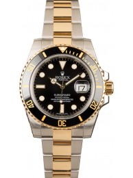 Knockoff Rolex Submariner 116613 Two Tone Ceramic Bezel WE00082