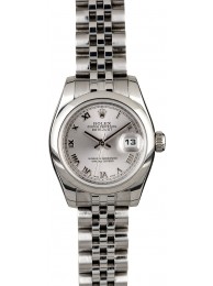 Luxury Rolex Lady Datejust 179160 Rhodium Roman WE04141