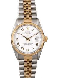 Men's Rolex Datejust 16013 White Roman Dial WE02335