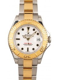 Mid-Size Rolex Yacht-Master 168623 White Dial WE00733