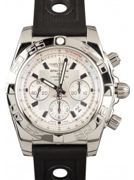 New Breitling Chronomat 44 Stainless Steel Silver Dial WE01189