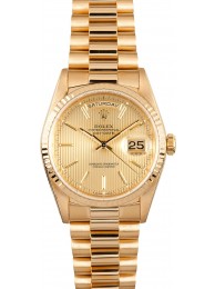 New Rolex 18K Gold President 18238 Tapestry Dial WE00220