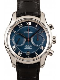 Omega De Ville Stainless Steel Blue Roman Dial WE03206