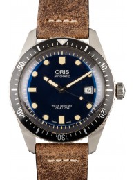 Oris Divers Sixty-Five 42MM Brown Leather Strap WE03297