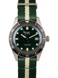 Oris Divers Sixty Five Green & Ivory Textile Strap WE01330