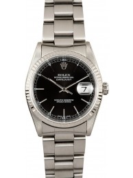 Replica AAA Rolex Datejust Black Dial 16234 WE03594