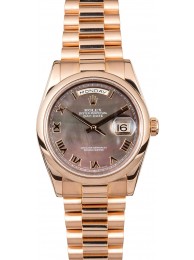 Replica AAA Rose Gold Rolex Day-Date Presidential 118205 WE00132