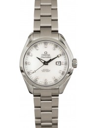 Replica Best Quality Omega Seamaster Aqua Terra 150M White Diamond Dial WE03362