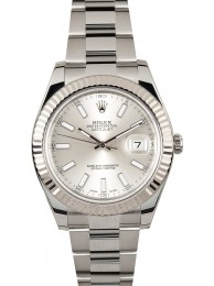 Replica Fashion Rolex Datejust II 116334 Silver Index Dial WE01833