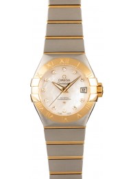 Replica Hot Omega Constellation Steel & Yellow Gold WE02402