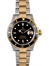 Replica Men's Rolex Submariner 16613 Gold Thru Clasp WE02044