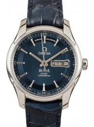 Replica New Omega De Ville Stainless Steel Blue Index Dial WE04591