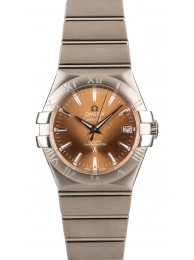 Replica Omega Constellation Stainless Steel Bronze Dial WE01766