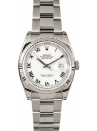 Replica Rolex Datejust 116234 White Dial Steel Oyster WE01455