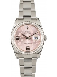 Replica Rolex Datejust 116244 Diamond Bezel Pink Floral Dial WE02169