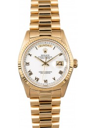 Replica Rolex Day-Date Presidential 18038 White Roman Dial WE04327