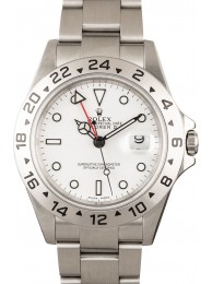Replica Rolex Explorer II 16570 White Dial 100% Authentic WE04217