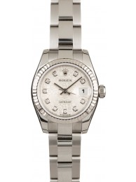 Replica Rolex Ladies Datejust 179174 Silver Diamond Dial WE00546