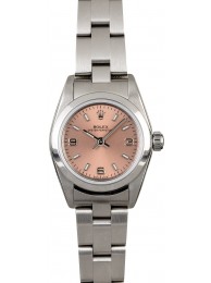 Replica Rolex Lady Oyster Perpetual 76080 Salmon Dial WE03313